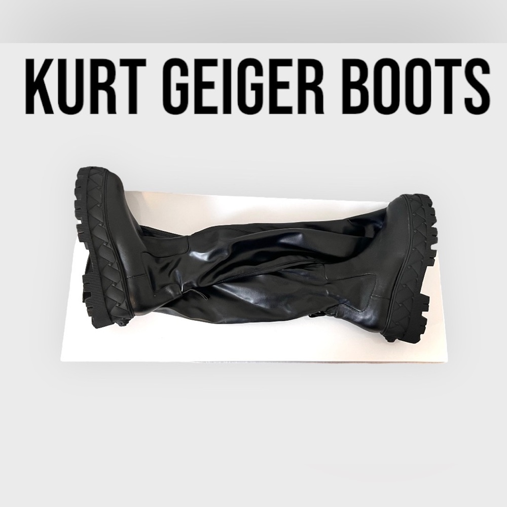 KURT GIEGER THIGH HIGH PLATFORM BOOTS